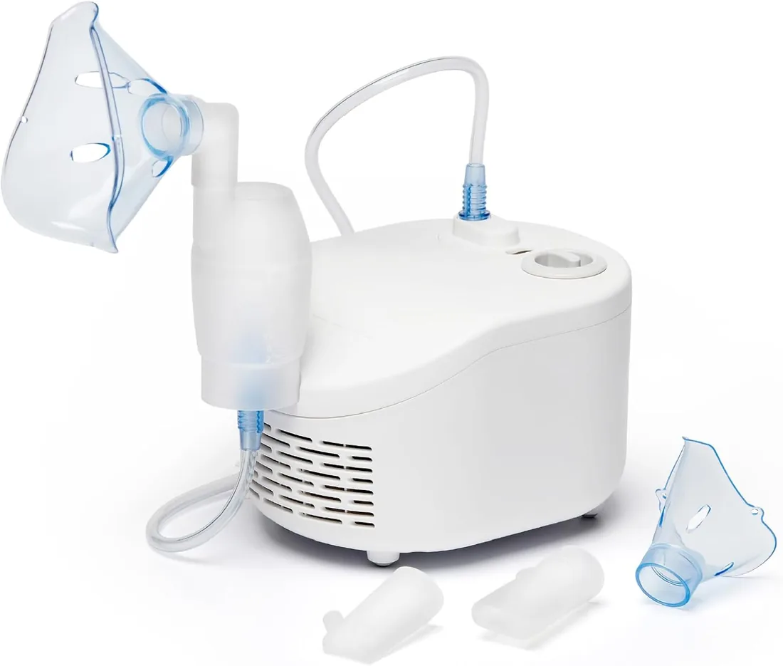 OMRON X101 Easy inhalador para adultos y niños | Inhalador para el tratamiento eficaz de resfriados y alergias, con accesorios de calidad, fácil de usar y limpiar
