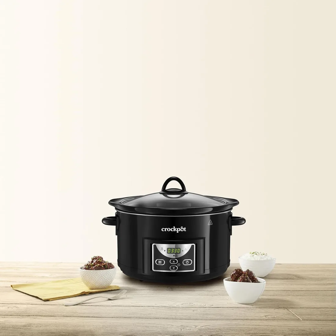 Crockpot Olla de Cocción Lenta | 4.7 Litros (hasta 5 Personas) | Temporizador Cuenta Atrás Programable | Negro [SCCPRC507B] foto 2