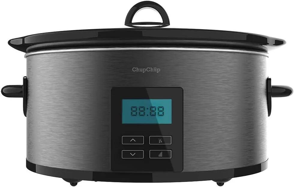 Cecotec Olla de Cocción Lenta de 5,5 litros ChupChup Matic. 240 W, Pantalla LCD, 2 Niveles de potencia y Función mantener Caliente, Tapa de cristal, Cubeta cerámica y Extraíble foto 3