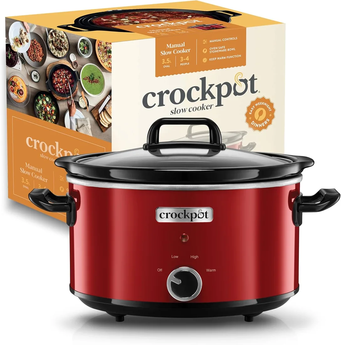 Crock-Pot Olla eléctrica de cocción lenta | 3,5 L (2-3 personas) | Función de mantenimiento del calor y recipiente extraíble | Red [SCV400RD] foto 3