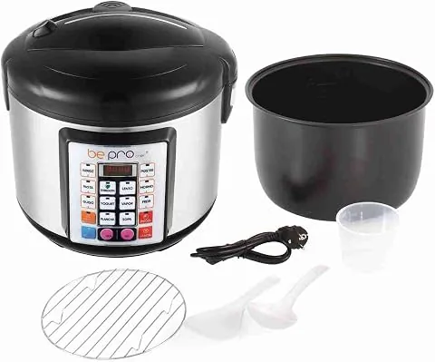 Chef Robot Cocina Olla Programable 5L Multifunción 900W Temporizador 24H Recetario Antiadherente Acero Negro Cocina Automática Segura Fácil de Usar Ideal para Uso Diario Sin Presión 100 recetas