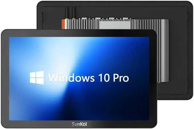 27" Fanless Industrial Panel PC,16:9 Embedded 10 Point Touch PC,Windows 10 IP65 All-in-One Computer,Auto Power-on,for Factory,Automation,Kiosk,Business (I5-7200U, 16G RAM 256G SSD)