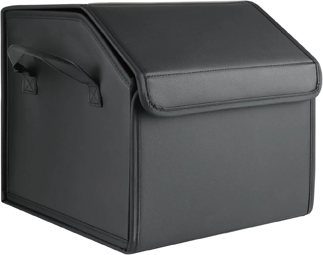 Organizador de Maletero Plegable de PU – Caja de Almacenamiento Multiuso para Coche, SUV y Camión – Gran Capacidad – Base antideslizante – Impermeable