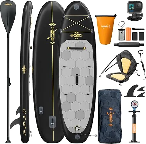 Devoko Tabla Paddle Surf Hinchable 330cm 2 en 1 con Kayak Hinchable Plazas y Accesorios hasta 130kg para Surf, Pesca, Yoga foto 3