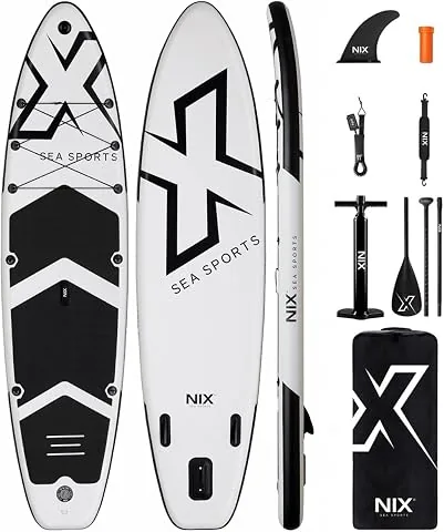 Nixsea Tabla Paddle Surf Hinchable 335 cm Sup Allround con Accesorios, Antideslizante, Quilla Desmontable, Paddle Surf Adulto hasta 159 kg