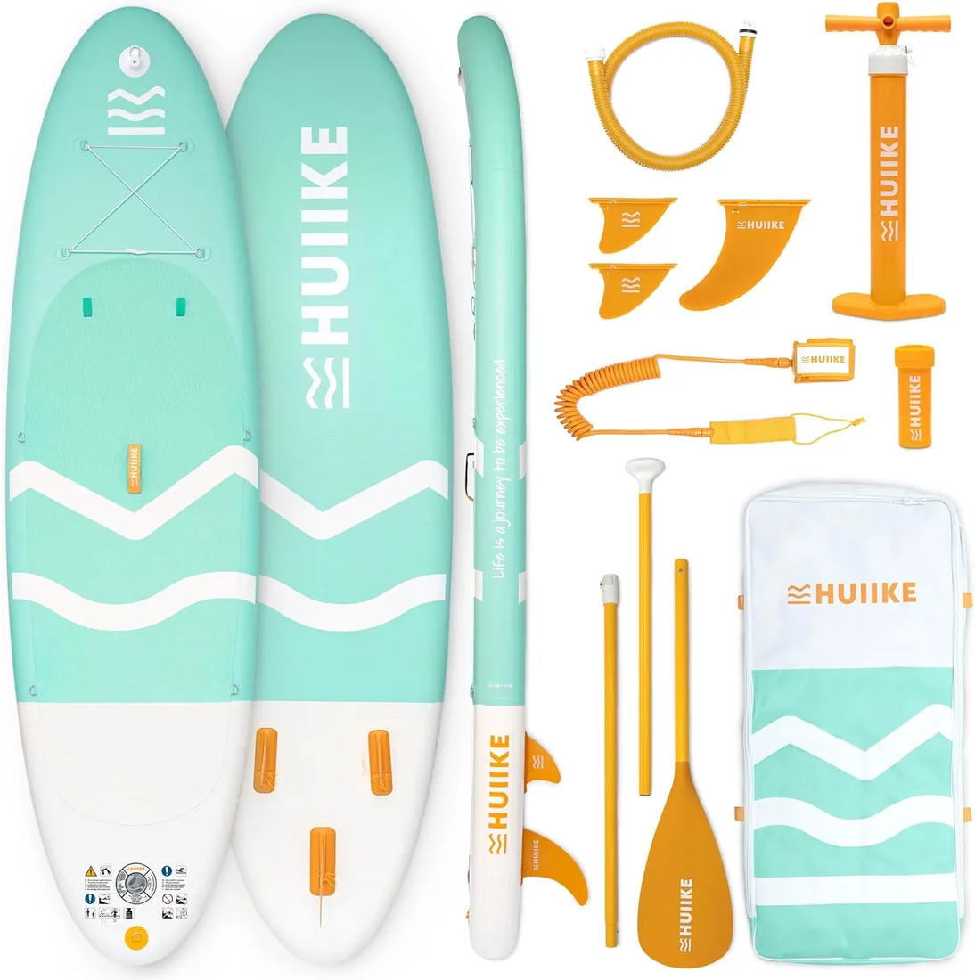 HUIIKE Tabla Paddle Surf Hinchable 10' y hasta 130 kg con Accesorios | SUP Convertible en Kayak con Remo, Inflador, Quillas, Leash y Mochila. Stand Up Paddle Board Gran Estabilidad y Resistencia foto 3