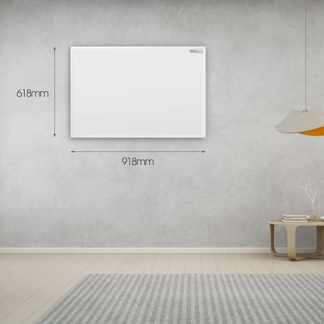 Byecold Calefacción infrarroja con termostato, 580 vatios, montaje en pared infrarroja, calefacción eléctrica, ahorro de energía, panel calefactor, eléctrico con protección contra sobrecalentamiento foto 2