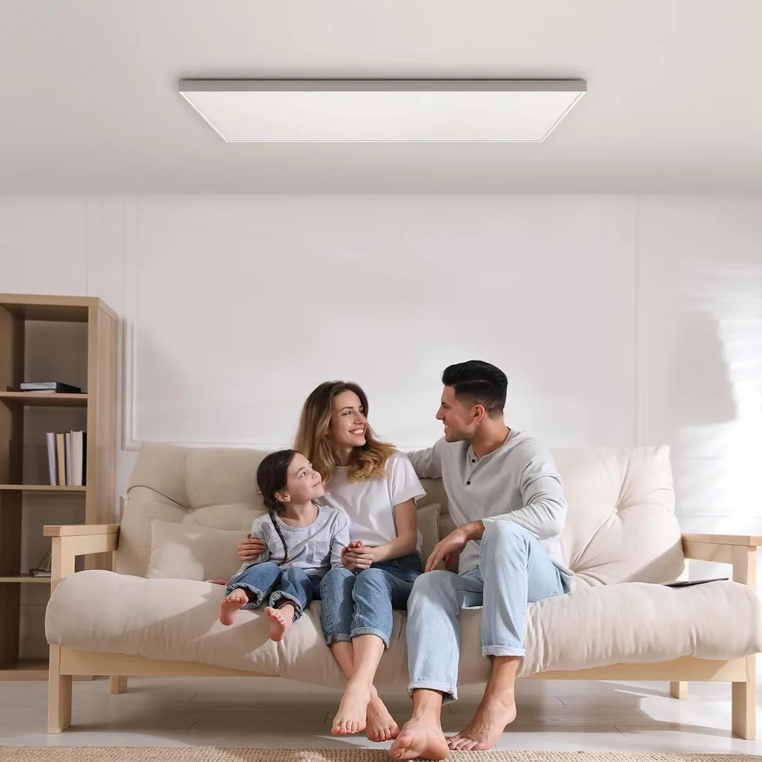 Calefacción por infrarrojos para techo con termostato, calefactor de techo por infrarrojos, mando a distancia por aplicación, panel calefactor eléctrico, 860 W – 119,5 x 59,5 cm foto 3