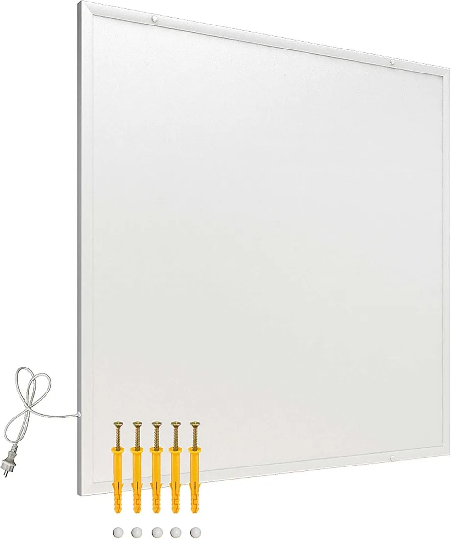 Wiltec Calefactor infrarrojo 290W panel calefacción IR calentador eléctrico radiador de bajo consumo