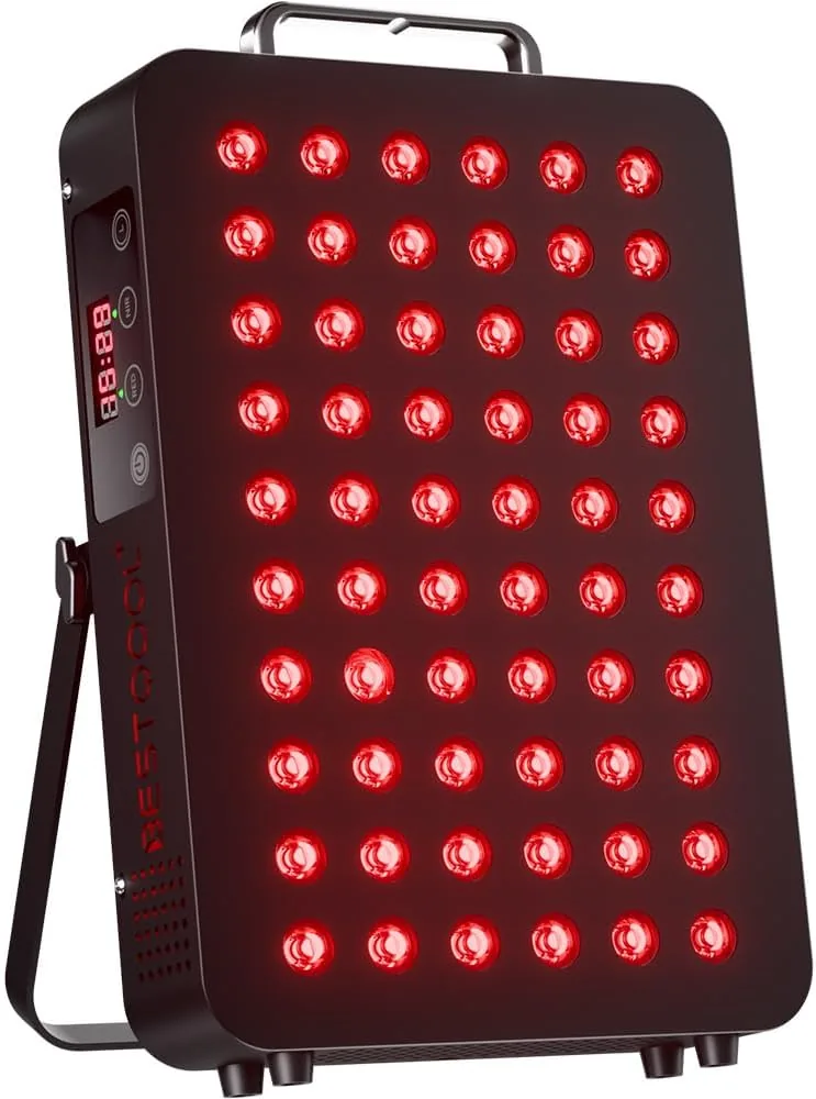 BestQool Dispositivo de Luz Roja – Dual-Chip 660nm & 850nm, Panel Premium de Alto Rendimiento para el Hogar, 105W con 60 LEDs