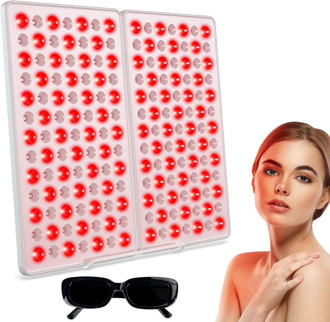 Panel Luz Roja 660nm & 850nm, 182 LED, Temporizador, Soporte | 660nm & 850nm, 182 LED, temporizador & soporte – para rostro & cuerpo, sin calor, ideal para el cuidado diario en casa.
