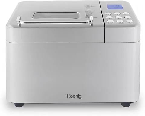 H.Koenig BAKE440 Máquina de pan, 15 Programas, 3 Tamaños de pan, Hasta 1kg de pan, Función de inicio retardado/calentamiento, Dispensador de cereales, Bol antiadherente extraíble, Pantalla LCD, 600W foto 2