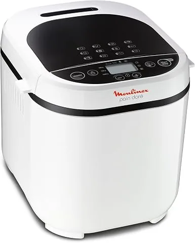 Moulinex Pain Doré, Panificadora de 12 programas | Tamaño hasta 1 kg, Panel control intuitivo, 3 Niveles de tostado, Funci