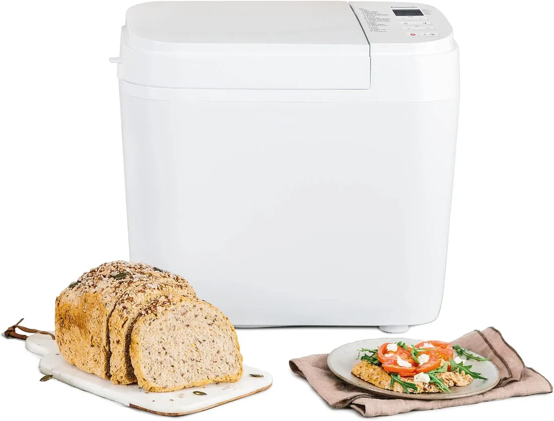 Panasonic SD-B2510WXE Panificadora Automática, 850W, Sensor de Temperatura, Temporizador Digital 13H, 25 Programas, Blanco