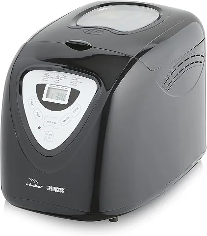 Princess 152009 Panificadora Completamente automática óptimo para dietas Especiales y alergias, Gluten, 15 programas, Temporizador Digital, Capacidad de 900 Gramos, Negra, 18/8 Stainless Steel, Negro