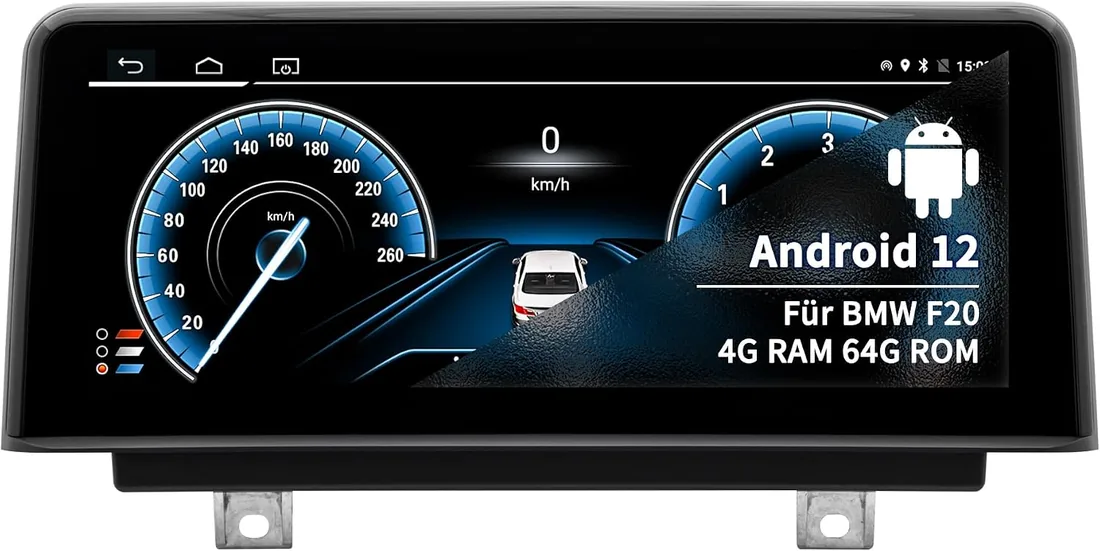 Radio de Coche para BMW Serie 1/2 F20 F21 F22 F23 NBT, Android 12 8core 4 64 GB con GPS y Sistema iDrive CarPlay Android Auto, Pantalla Táctil de 10,25 Pulgadas BT 5.0 WLAN Compatible con Tarjeta SIM