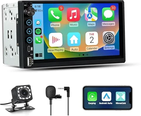 7" Radio de Coche 2 DIN Universal con Carplay y Android Auto Inalámbrico foto 3