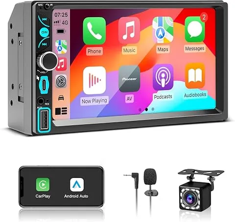 WERESOUND Radio Coche 2 DIN Apple CarPlay y Android Auto inalámbrico