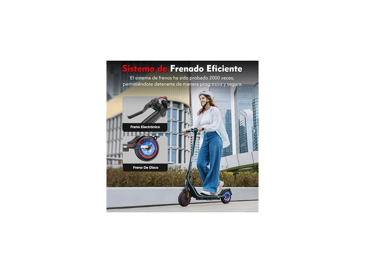 iScooter 8.5" Patinete Eléctrico Adultos Homologado DGT, 350W Motor, Autonomía De 20-25 KM, Máxima… foto 3