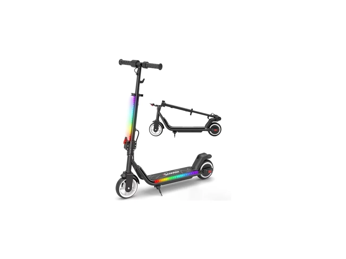 iScooter Patinete eléctrico para niños de 8 a 14 años, 250 W con Bluetooth y luz (7 Colores y 3 Modos),…