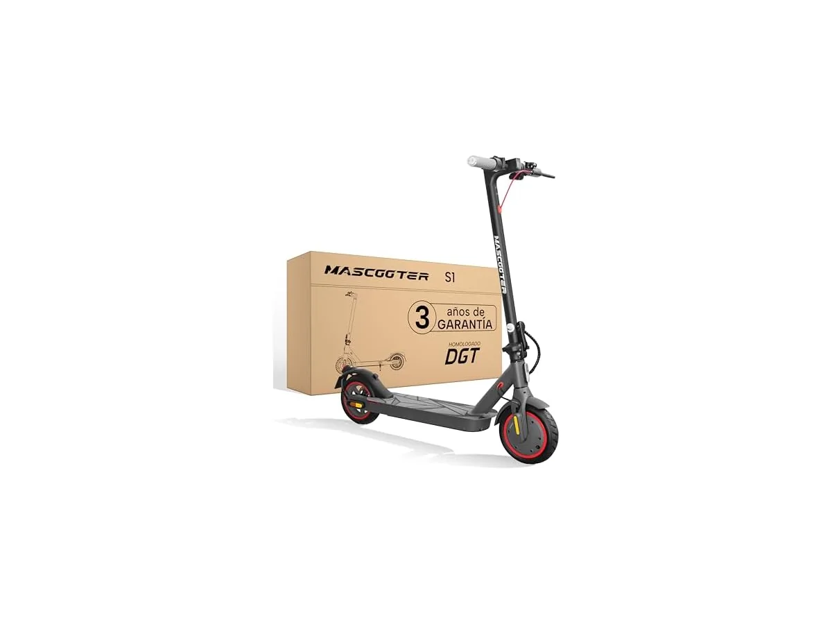 MASCOOTER S1 | Patinete Eléctrico Adultos Homologado con Talleres en España | 600W | 20 km | 3 Años de…