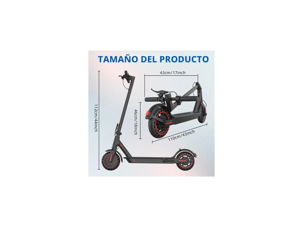 Patinete eléctrico de 8,5 Pulgadas, autonomía máxima de 30 km, patín eléctrico Plegable con función de… foto 3