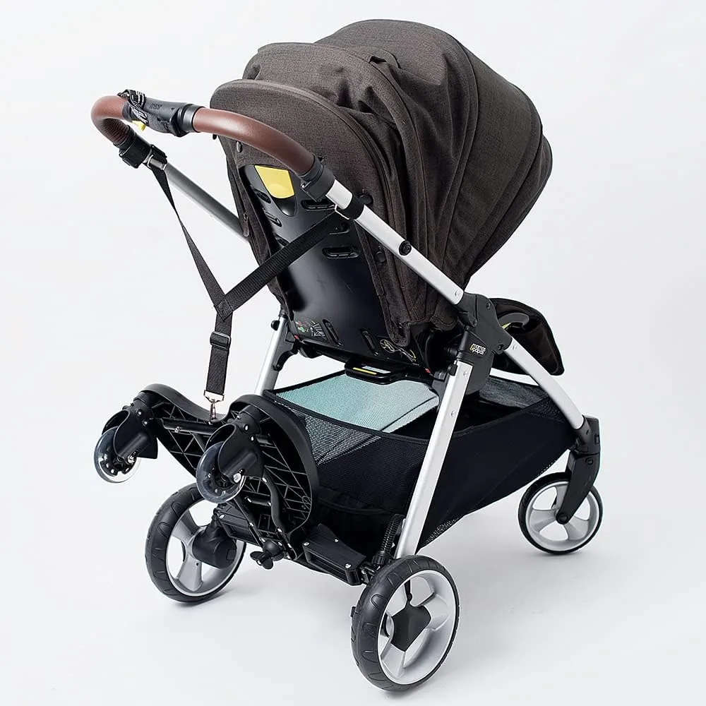 Olmitos - Patinete y Asiento Universal para Carrito de Bebé Negro - Plataforma Adaptable para Silla de Paseo - Fácil de montar - Incluye almohada acolchada y superficie antideslizante foto 3