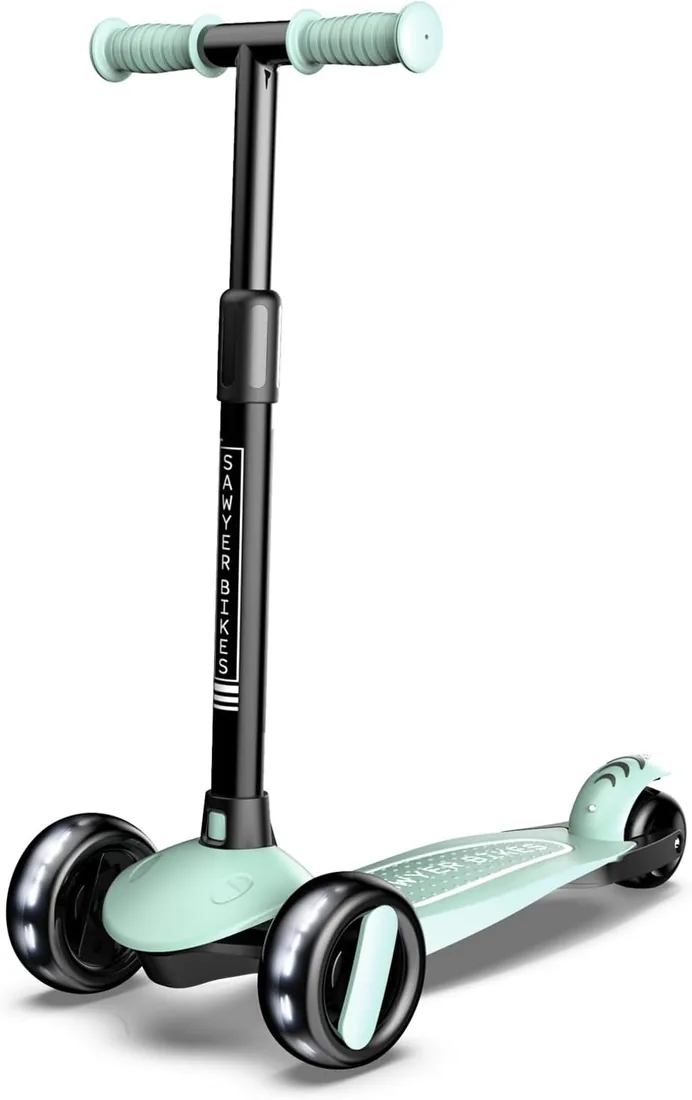 Sawyer Bikes - Patinete Ajustable Ruedas LED - Niños 2 a 8 Años