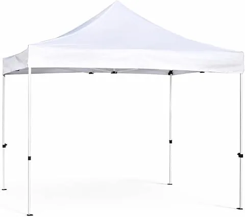 DUPI Gazebo Plegable 3x3 Metros Pro, Cenador, Pergola, Carpas para Exteriores jardín, terrazas, Camping y Playa | Patas Blancas | Blanca foto 2