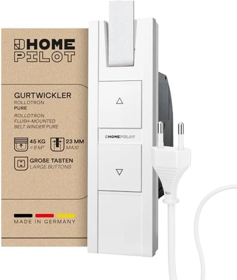 HOMEPILOT - RolloTron Pure | Motor eléctrico para persianas enrollables. Accesorio Smart Home - ¡también apto para instalaciones posteriores! Capacidad de carga: 45 kg foto 2