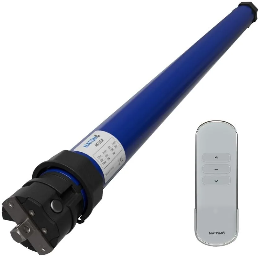 MATISMO Motor para persiana con mando y wifi integrado AMT45EW - Para eje de 60 mm - Smart Life o Tuya