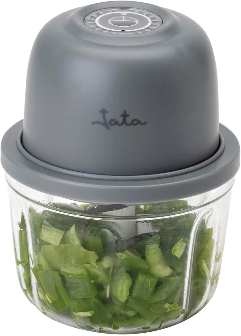 JATA JEPC1207 - Mini Picadora Eléctrica Recargable USB-C, Picadora Inalámbrica 430 ml, Cuchilla Acero Inoxidable 3 Alturas, Trituradora de Cocina BPA Free foto 2