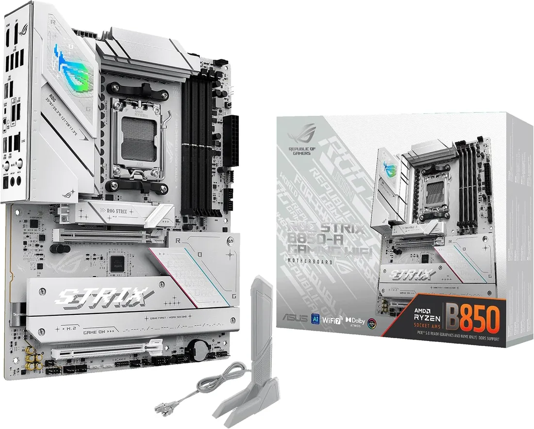 ASUS ROG Strix B850-A Gaming WiFi - Placa Base AMD ATX, 14+2+2 etapas de Potencia, DDR5, Cuatro Ranuras M.2, PCIe 5.0, WiFi 7, USB Tipo-C 20 Gbps y Aura Sync RGB foto 3