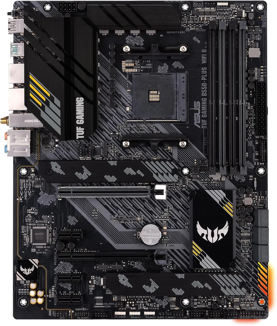ASUS TUF Gaming B550-PLUS WiFi II - Placa Base ATX AMD B550 (Ryzen AM4) (PCIe 4.0, Dos M.2, VRM de 10 Fases, Wi-Fi 6, 2.5 GB Ethernet, SATA 6 Gbps, Thunderbolt 3 y Aura Sync RGB) foto 2