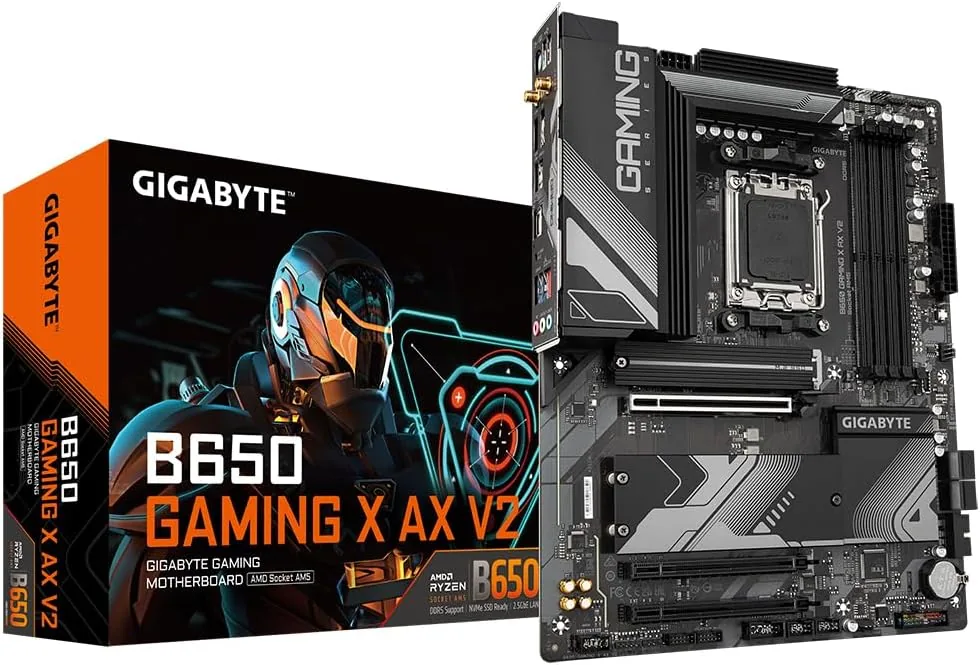 GIGABYTE B650 Gaming X AX V2 Placa Base - AMD Ryzen Serie 9000, VRM de 8+2+2 Fases, hasta 8000 MHz DDR5 (OC), 1xPCIe 5.0 + 2xPCIe 4.0 M.2, LAN 2,5 GbE, WiFi 6E, USB 3.2 Gen 2 foto 3