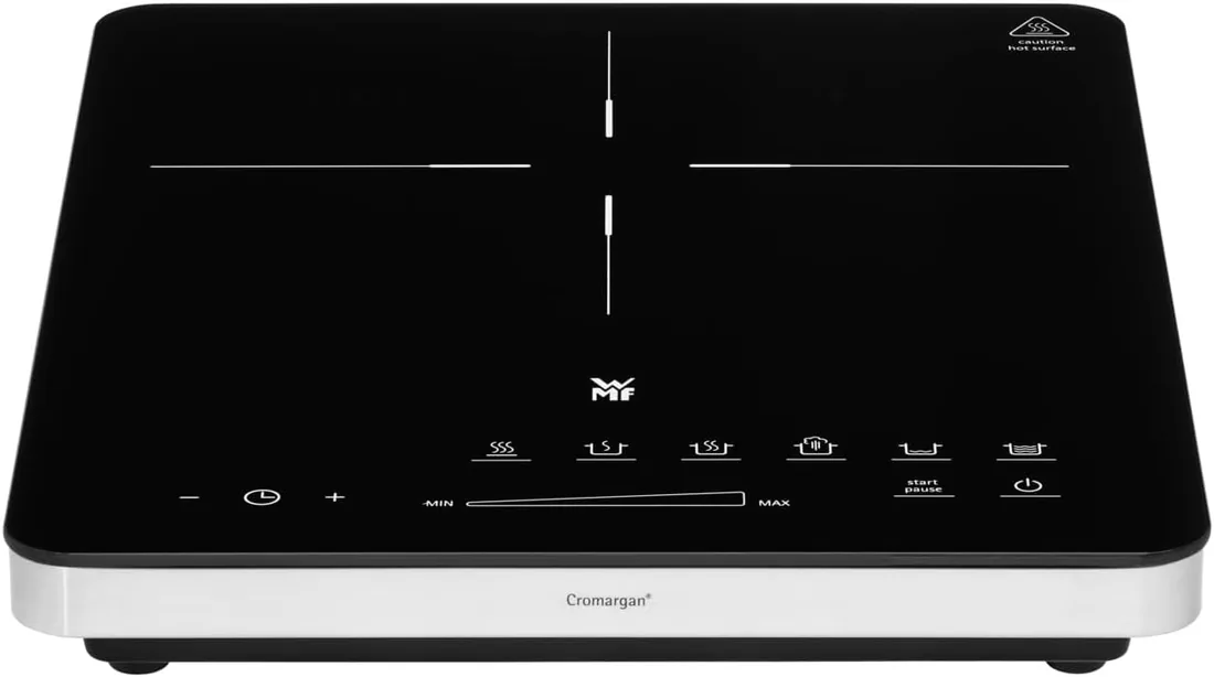 WMF Kult X - Placa de inducción portatil de acero inoxidable 18/10, 2100 W, cocina o calienta, 6 programas y 8 potencias, fácil limpieza foto 3