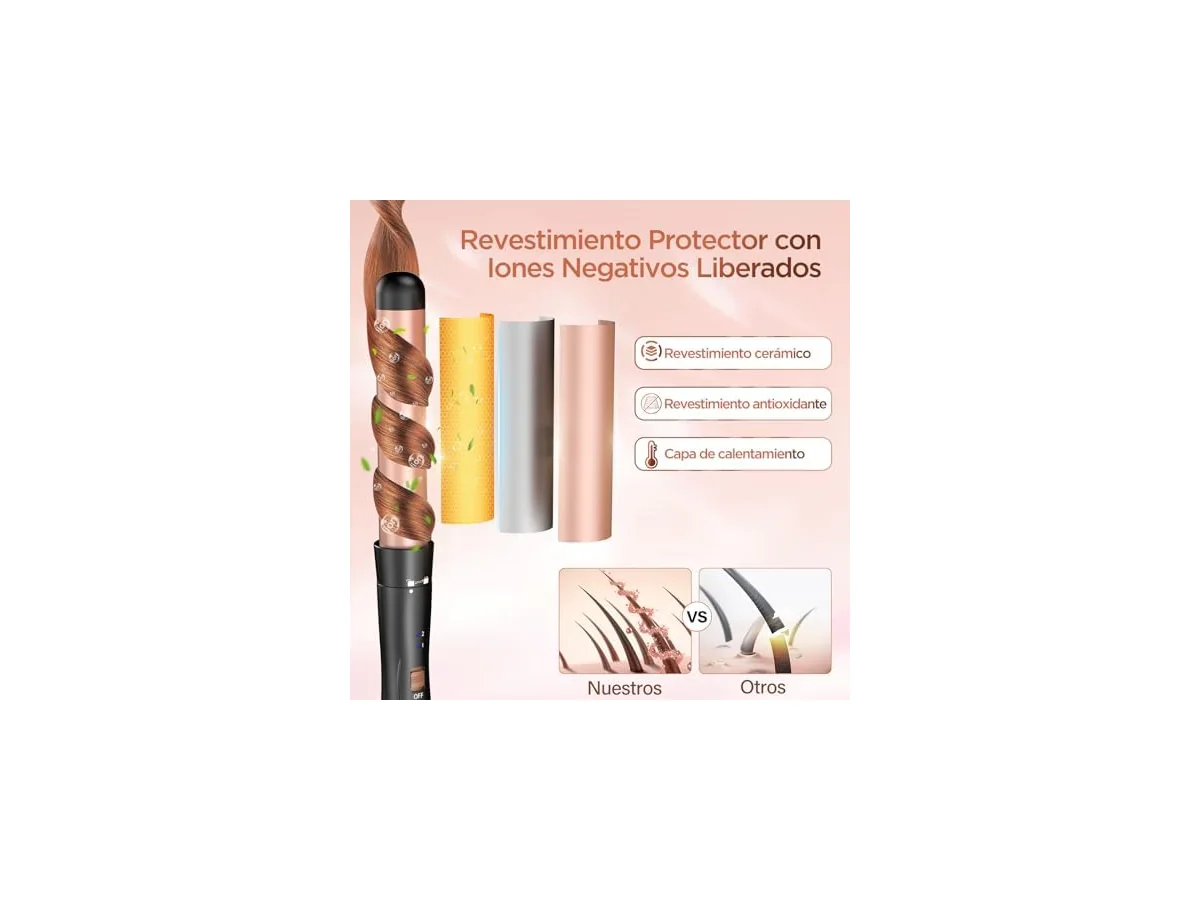 BESTOPE MIX Rizador Pelo Ondas Plancha Ondas, [5 en 1] Rizador de Pelo con Temperatura Regulable,… foto 2