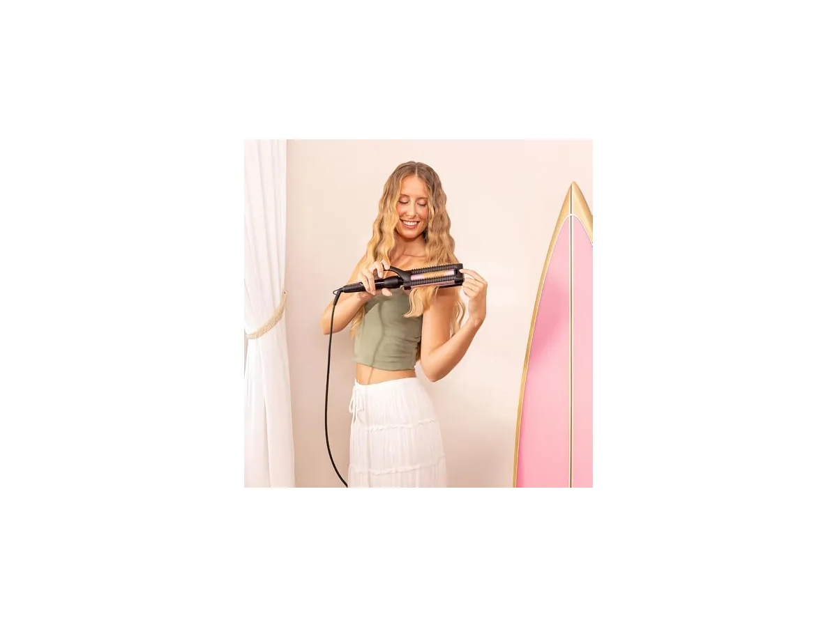 Cecotec Plancha de Pelo de Ondas RitualCare 1000 Summer Waves. 90W, 3 Barriles de 25mm con Revestimiento… foto 3