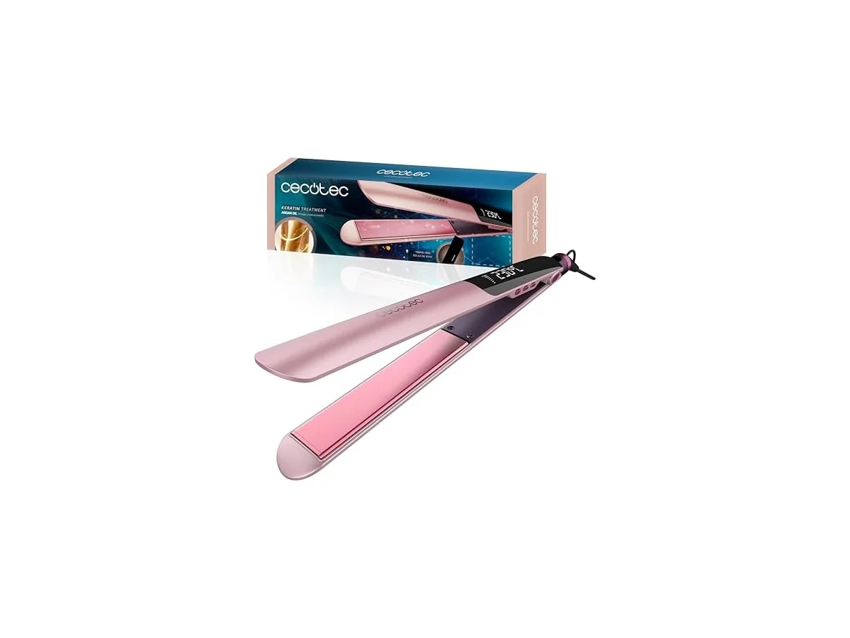 Cecotec Plancha de Pelo Estrecha - Cerámica - Lisse Keratin Essence Cotton Candy. Función HeatMax,…