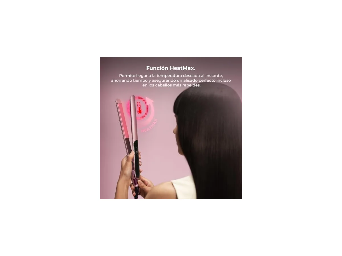 Cecotec Plancha de Pelo Estrecha - Cerámica - Lisse Keratin Essence Cotton Candy. Función HeatMax,… foto 3