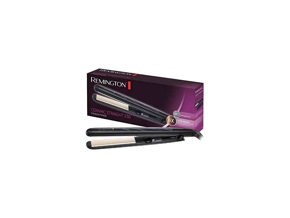Remington Plancha de Pelo Ceramic Slim - Placas Flotantes Extralargas, Cerámica Anti-estática,…