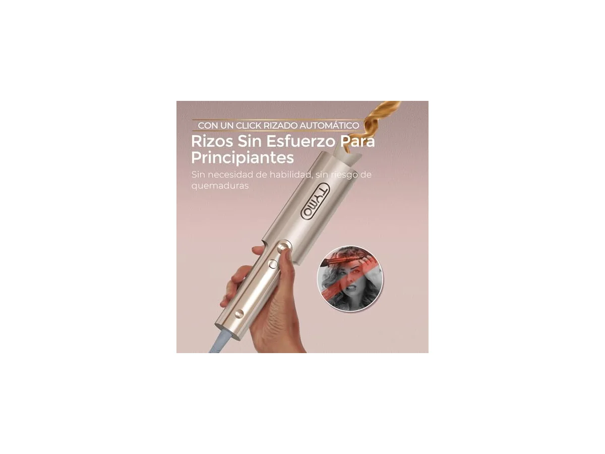 Rizador de Pelo Automatico - TYMO Curlpro Plus Rizador pelo Ondas Automático Rizos Grandes 25mm Beach… foto 2