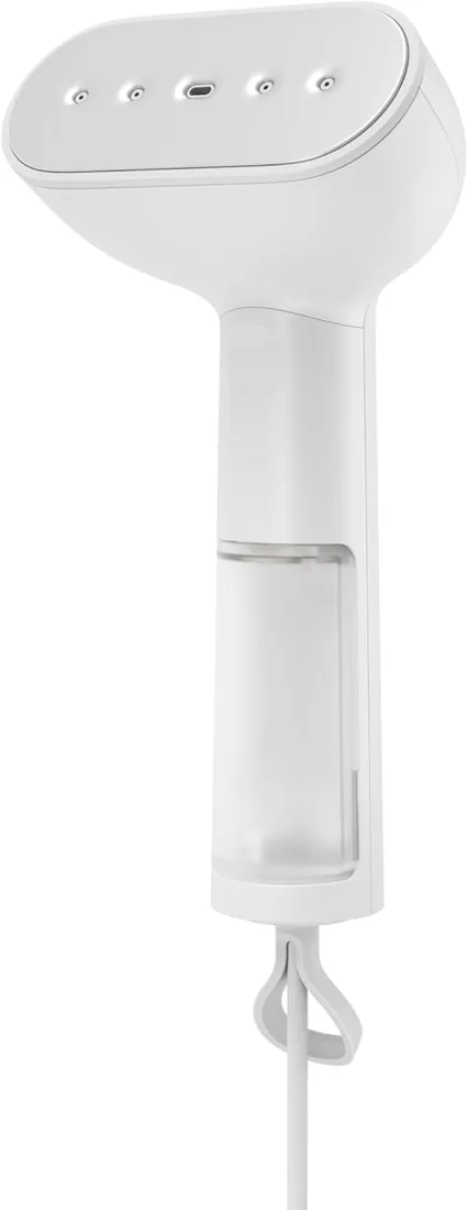 Steamery Vaporizador de ropa de mano Cirrus Core, 1350W, Rendimiento de vapor 21g/min, Tiempo de calentamiento 15 segundos, Tecnología Dry Steam, Bucle para colgar, Depósito de agua visible (Blanco)