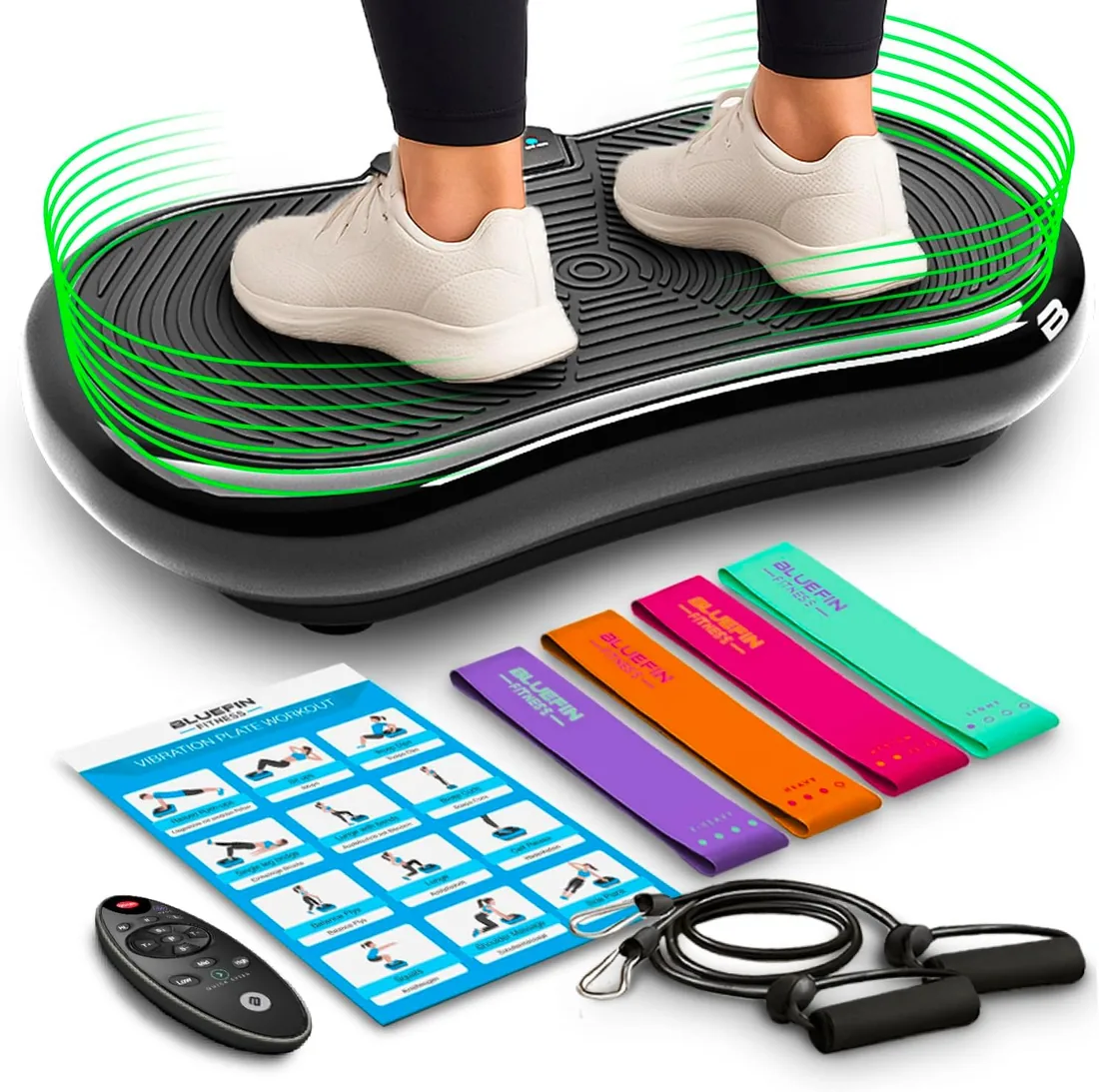 Plataforma Vibratoria Ultra de Bluefin Fitness Máquina de Ejercicios para en Casa