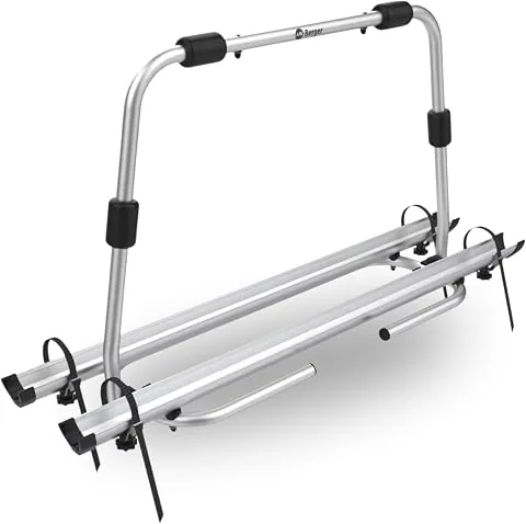 Berger Portabicicletas para Coche Super XL, Portabicicletas Caravana, Enganche para Remolque, Soporte Trasero para 2 Bicicletas, Bicicleta eléctrica, Bicicleta de montaña, Plegable, Aluminio foto 3