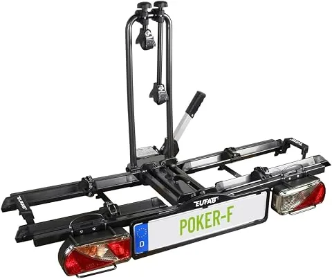 Eufab 12010LAS Raven - Portabicicletas plegable para 2 bicicletas