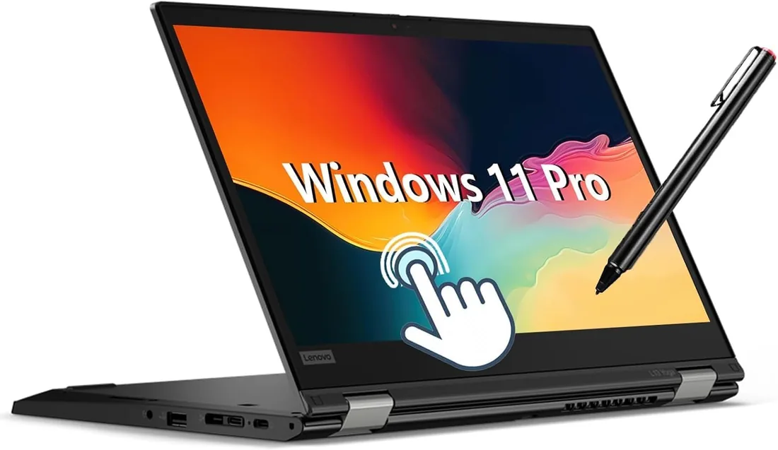 Lenovo ThinkPad L13 Yoga Gen 2, pantalla táctil 2 en 1 Business Laptop, Intel Core i5-1135G7, 13,3 pulgadas FHD, 16 GB de RAM, 256 GB SSD, teclado QWERTY del Reino Unido, Windows 11 Pro