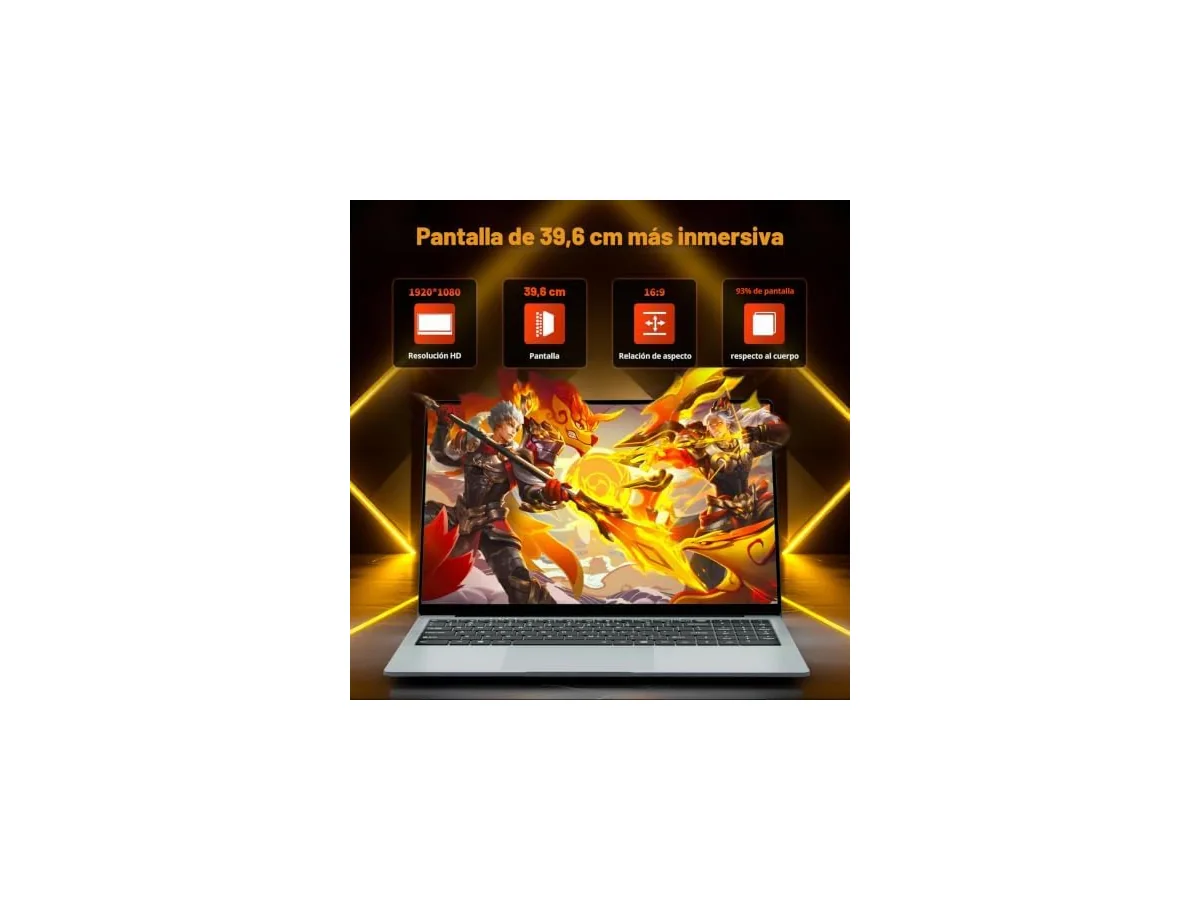 Ordenador Portatil 15,6", PC Portatil con Celeron N4000 hasta 2,6 GHz, 8GB DDR4 256GB SSD, Laptop… foto 2