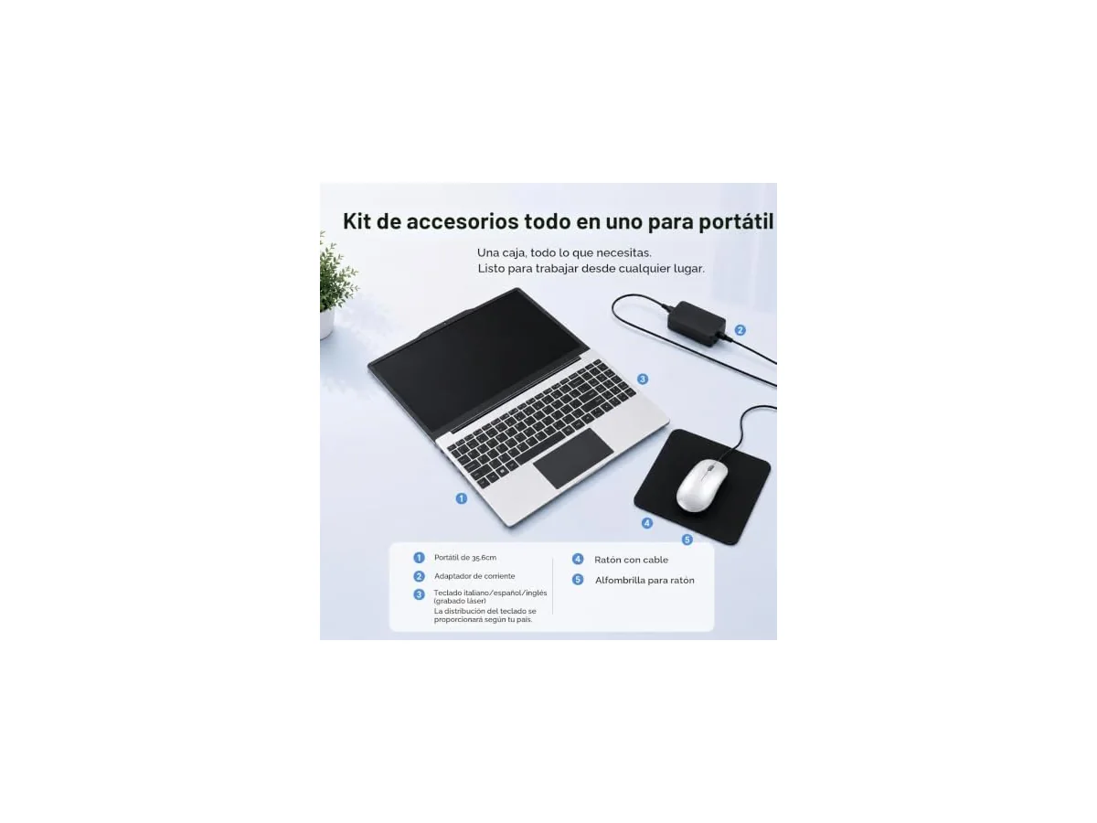 Portatil 14 Pulgadas, 8GB RAM 256GB SSD, Win 10 Pro Laptop, Procesador AMD A9 hasta 3.2GHz, Pantalla… foto 2