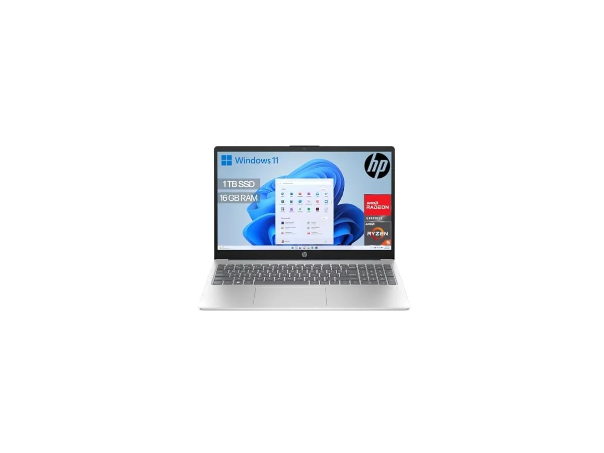 HP 15-fc0241ns - Ordenador portátil de 15.6" FHD (AMD Ryzen 5-7520U, 16 GB RAM, 1TB SSD, AMD Radeon…